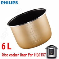 Original Philips New Electric Pressure Cooker Non-Stick Inner Pot or Seal Rubber Ring Part for 6L Philips HD2137 just accessories