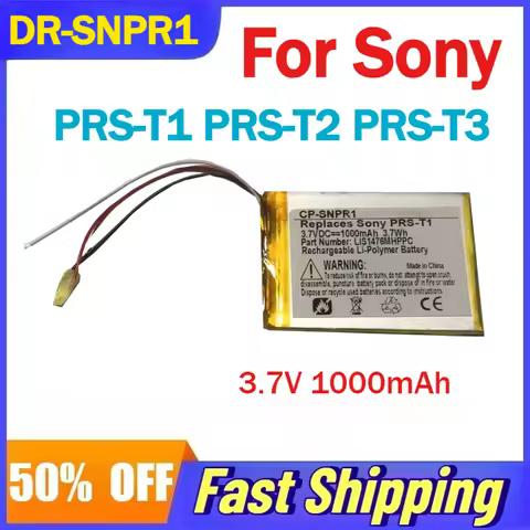 3.7V 1000mAh DR-SNPR1 Battery for Sony PRS-T1 PRS-T2 PRS-T3 E-reader Compatible 1-853-104-11 LIS1476
