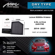 Lexus IS300h Hybrid 2.5L L4 Gas 2AR-FSE 2014-2021 33-2452MX Performance Drop-in Dry Type Air Filter
