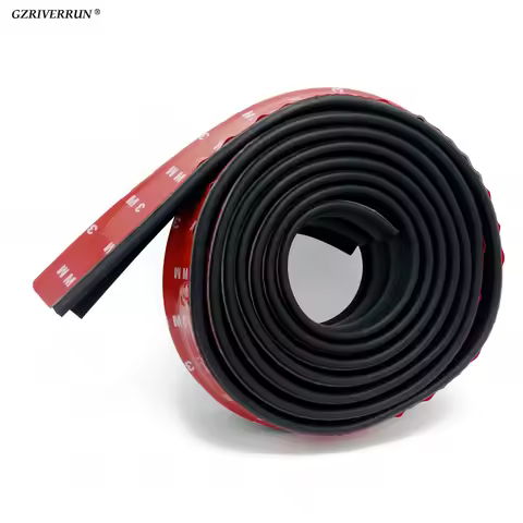 Rubber Universal Front Lip Bumper Spoiler 2.5Meters Side Skirt Splitter Body Kit Tail Fin Protector 