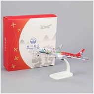 Sichuan Airlines A350-9 Panda B-301D Alloy Simulation Airliner Aircraft Model 20cm