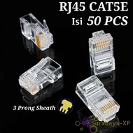 RJ45 CAT5E Jack Connector RJ 45 CAT 5E contains 50 pcs RJ45 Connector