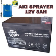 Baterai Aki 8 AH Shark sprayer Elektrik