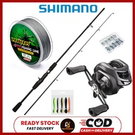 NEW SHIMANO Fishing Full Set Casting Fishing Rod Medium Light Power Gear Ratio Casting Reel Saltwater Left/Right Hand
