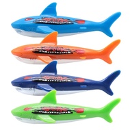 4pcs Training Sinking Pool Toys Multicolor Swimming Pool Throwing Toys Fun Shark Swim Toys Beach Poo