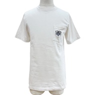 成色極佳 ▼ DIOR STUSSY男士 Stussy 033J644A0554 100% 純棉蜜蜂刺繡胸袋圓領短袖T卹 白色 XS 義大利製造 正品男士