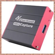 (QCMY) USB3.0 4K Video Capture Card 1080P 60FPS HD Game Capture Device Cam Link with Passthrough Wor