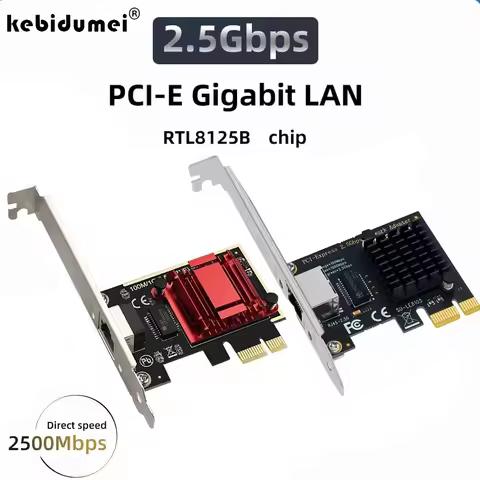 2.5G PCI-E To RJ45 Network Card RTL8125B Chip 100/1000Mbps 2.5Gbps Ethernet Gigabit Wired LAN Contro