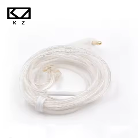 KZ Original Earphone Cable Silver Plated Cable Headset Standard Gold-plated 0.75 PIN with Mic 3.5MM\