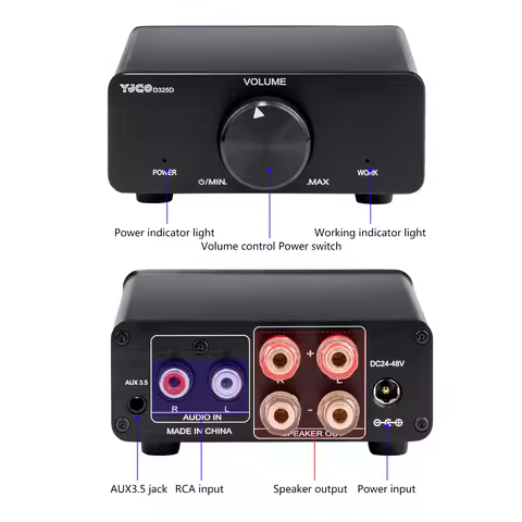 YJCO D325D TPA3255 HiFi Stereo Power Amplifier 300W×2 Class D Digital Audio Amplifier NE5532 OP AMP 