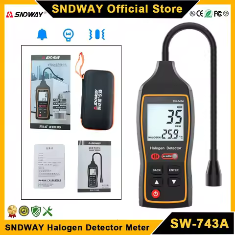 SNDWAY SW-743A Halogen Detector R12 R500 R503 R22 R502 R134A R404A R125 R600A R407C R23 R32 R152A Fr