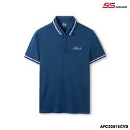 ku [HĐ 299K TẶNG TẤT] Áo Polo Nam 5S FASHION Chất Viscose Mềm Mát In Chữ Lịch Lãm Sang Trọng (APC230