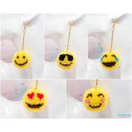Handmade Emoji Earrings - Emoji - Pompom Keychain