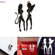 UKEC Car Vinyl Decal Angel Devil Girls Waterproof Sticker NEW
