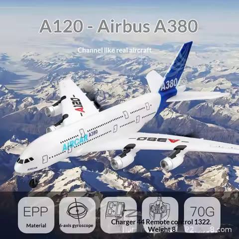 Wltoys Xk A120 Airbus A380 3ch Scale Rc Aircraft Twin Rear Motors Glider Ready To Fly