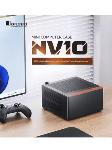JONSBO NV10 Chassis ITX MINI Full Aluminum Support 1U FLEX Power Supply Standing or Lying Computer C