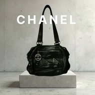 ‼️母親節狂降🫅‼️（原$42800）只到5/10⏰㊣✨CHANEL✨香奈兒 黑色 老香 小香 雙C 雷標 保齡球包 托特包 肩背包/二手包/二手精品🌳二手樹屋🌳