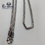 Kr silver | สร้อยคอเงินแท้ ลายบาหลีรมดำ ขนาด 4 มิล ยาว 24 นิ้ว (หนัก 3 บาทกว่า)