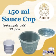 sauce cup 150ml thinwall 150 ml Victory kotak plastik bumbu saos 12pcs