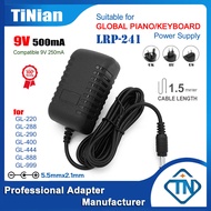 9V 500mA Compatible 250mA AC/DC Adapter LRP-241 for Global GL-220 GL-288 GL-290 GL-400 GL-444 GL-888