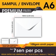 Sampul kad kahwin PREMIUM / wedding card envelope A6 (100pcs per pack) 100gsm (10x15cm / 4x6inch)
