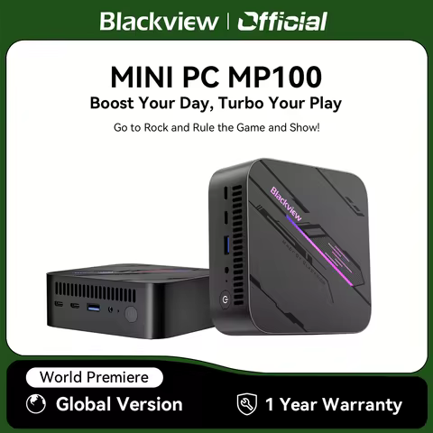 Blackview MP100 Mini PC AMD Ryzen 7430U, AMD Radeon Graphics, 16GB RAM 512GB PCIE 3.0 SSD, Win 11 Pr