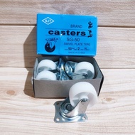 White Nylon Wheels with Wheels 2" Inch SJT Caster Wheels Trolley Caster Wheels