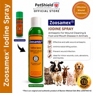 PetShield Zoosamex®️ Iodine Spray Wound Treatment Spray Luka Haiwan Cepat Kering 250ml