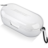 WALKIE Compatible with Bose Sport Earbuds (Not Bose SoundSport Free Headphones) Case Cover, Clear Protective Soft TPU Shockproof Case with Keychain (Clear)