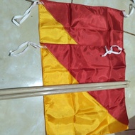 SMAPHORE FLAG_SMAPUR FLAG_SEMAFOR FLAG AND STICK 1 PAIR (2 FLAGS 2 STICKS)