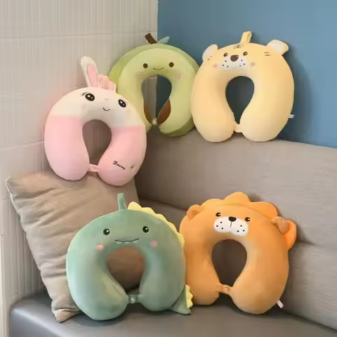 Animal Memory Rabbit Lion Cotton U-shaped Travel Pillow Car Neck Pillow Noon Rest Pillow Plane Trave