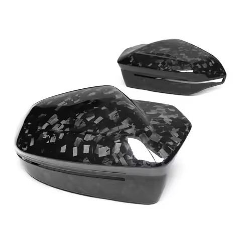 Horns For BMW 2023+ G90 M5 G60 i5 5 Ser G70 i7 7 Series Dry Carbon Fiber Rear View Side Mirror Cover