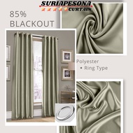 A9-Ready Made Curtain!!! Siap Jahit Langsir ,Langsir RAYA Kain Tebal (Ring/Eyelet)Curtain Blackout Shining!!Green Pastel