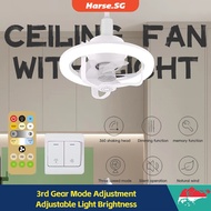 [SG Stock] Ceiling Fan With Light, 360° Rotation Ceiling Fan Exhaust Fan in Kitchen/Toilet Electric Fan 電風扇LED燈