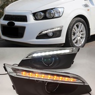 Car LED For Chevrolet Chevy AVEO Sonic 2011 2012 2013 DRL Daytime Running Lights Daylight With Turn 