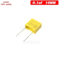 10pcs 100nF capacitor X2 capacitor 275VAC Pitch 10mm X2 275V Polypropylene film capacitor 0.1uF