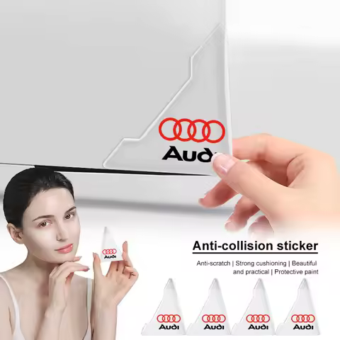 2Pcs Car Door Corner Cover Anti-Scratch Protection 3D Sticker For Audi B6 B7 B8 B9 A3 8P 8V A4 A6 C6