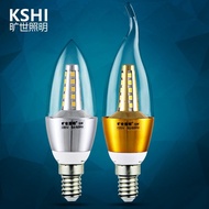 Led Bulb Candle Energy-Saving e14 Small Screw e27 Pull Tail Tip Bulb Living Room Chandelier Lighting