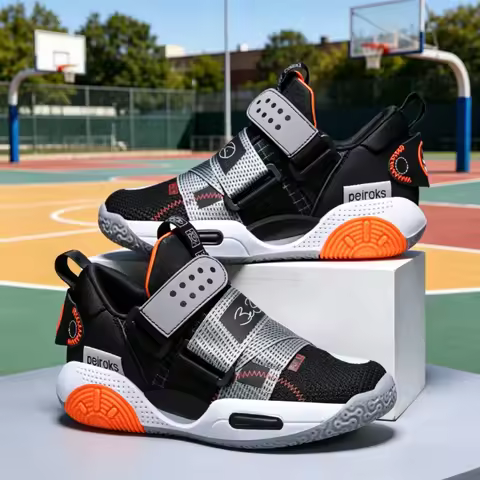 YUYIN Children's Basketball Shoes For Boys Girls Non-slip Kids Sport Shoes Lightweight Outdoor Sneak