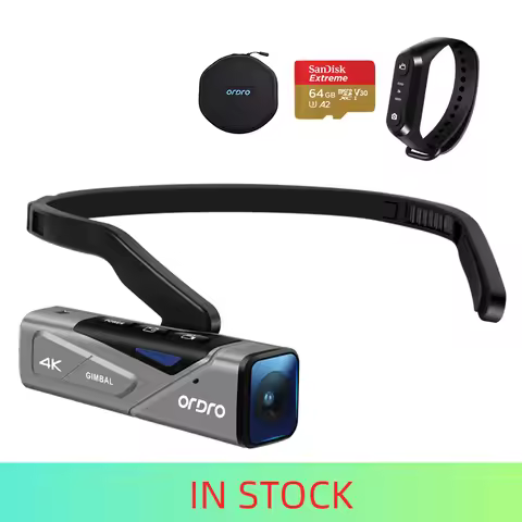Ordro EP7 Digital Camera Head Wearable Vlog Camcorder 4K 60FPS with Remote Control for YouTube Video