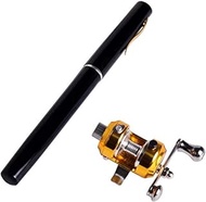 Andux Mini Portable Fishing Rod Pen Fishing Gear Carbon Rock Fishing Rod Salt Water Fishing Rod GBG-01