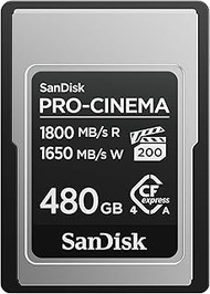 SanDisk 480GB PRO-Cinema CFexpress Type A Card - Up to 1800MB/s Read Speeds & Up to 1650MB/s Write S