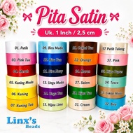 Plain Satin Ribbon 1 inch 2.5 cm Satin Ribbon Riben Satin Ribbon 1 inch 2.5 cm