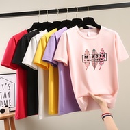 Printed T Shirt Ladies O-Neck Tshirts Cartoon Baju T Shirt Perempuan 原宿系 Vintage T Shirt