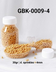GBK-0009-4 Sprinkles sprinkle sprinkel 30 gram mutiara emas (=)