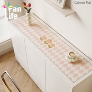 Fresh Flower TV Cabinet Table Mat Waterproof Leather Dining Edge Cabinet Mat Long Dust Proof Shoe Cabinet Mat Table Top Protective Tablecloth