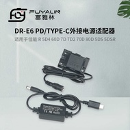 DRE6 PD/TYPE-C Adapter Suitable for Canon EOS R5 R6 Micro Single 80D 90D LPE6N Fake Battery