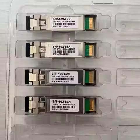 10G SFP+ Transceiver SFP-10G-EZR 1550nm 120KM Duplex LC Single Mode Fiber Optical Module Compatible 