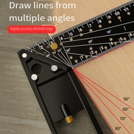 Multi Functional Right Angle Ruler 45/90 Degree Hole Angle Ruler Positioning Marking Angle Ruler Woo