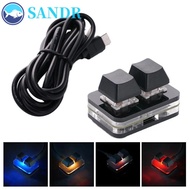 SANDR Copy Paste Keypad, Acrylic Keypad Custom Mini 2 Key Keypad, Keypad Accessories Mini Illuminati